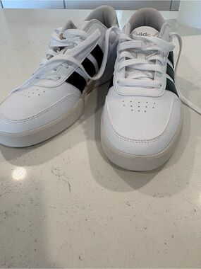 adidas Breaknet 3.0 Sneakers White Black Silver Women’s 8.5 Casual Shoes